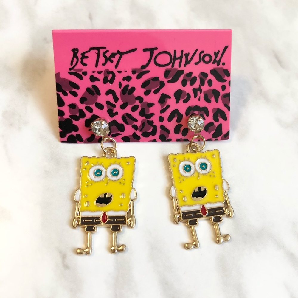 π NWT Betsey Johnson Spongebob Squarepants Earrings